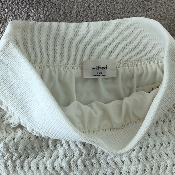 Aritzia Wilfred White Crochet-Knit Skirt - Picture 6 of 7